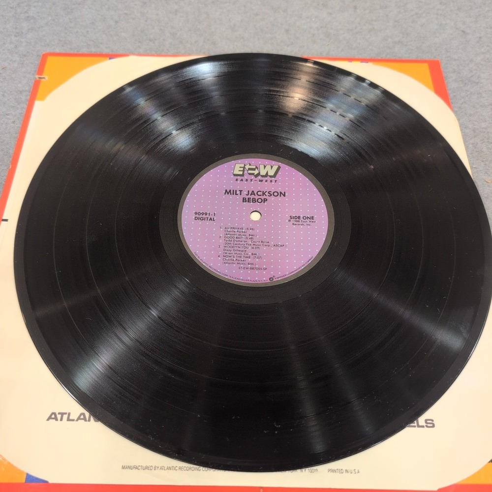 Milt Jackson Bebop Vinyl LP 1988 East-West Records 90991-1 Jazz Digital Recordin - Picture 3 of 6